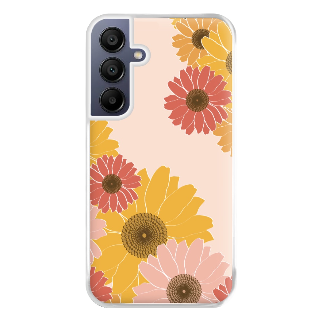 Sunflower Floral Pattern Phone Case for Galaxy A16