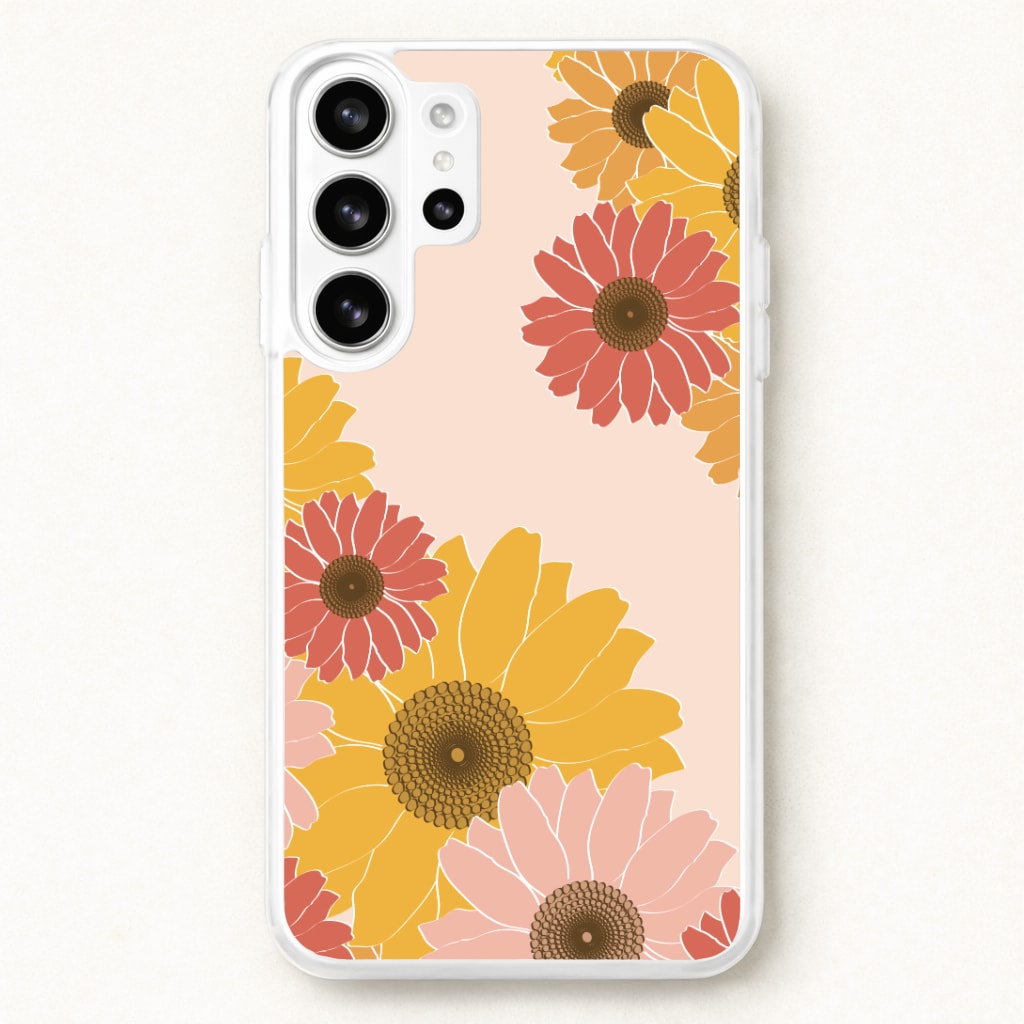 Sunflower Floral Pattern Phone Case for Galaxy S26 Ultra