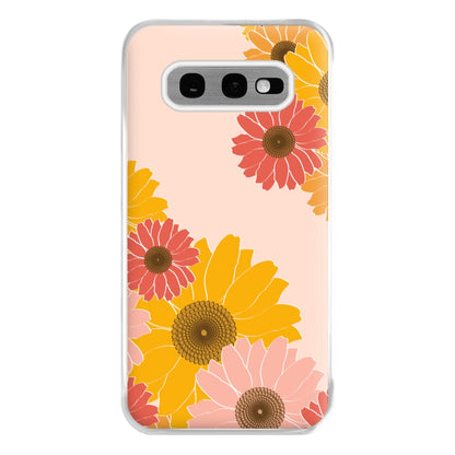 Sunflower Floral Pattern Phone Case for Galaxy S10e