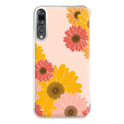 Sunflower Floral Pattern Phone Case for Huawei P20 Pro