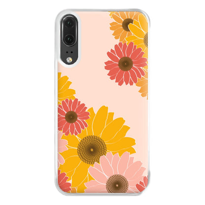 Sunflower Floral Pattern Phone Case for Huawei P20