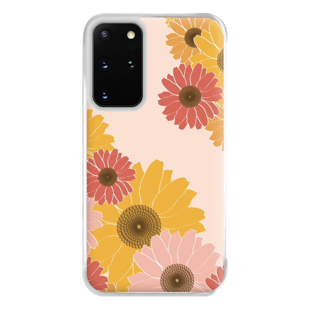 Sunflower Floral Pattern Phone Case for Galaxy S20 Plus