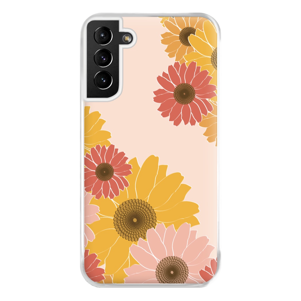 Sunflower Floral Pattern Phone Case for Galaxy S21 Plus