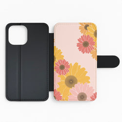 Sunflower Floral Pattern Flip Phone Case