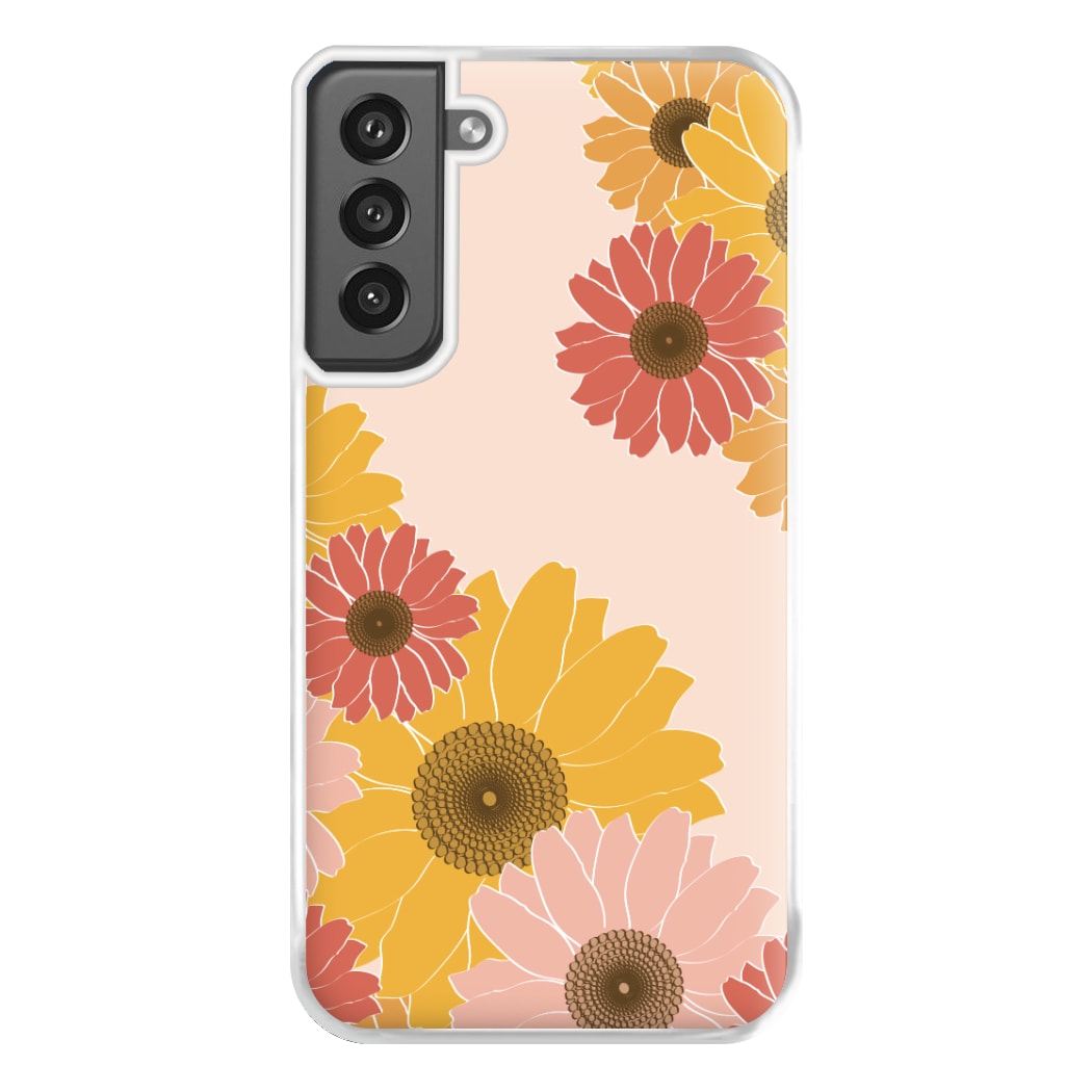 Sunflower Floral Pattern Phone Case for Galaxy S21FE