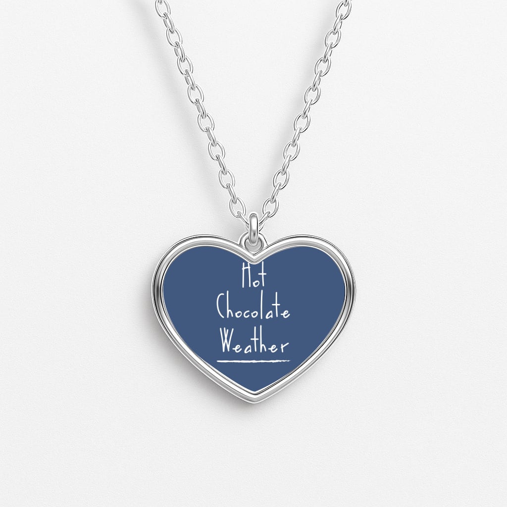 Hot Chocolate Weather Heart Necklace
