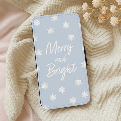 Merry And Bright - Christmas Wallet Phone Case
