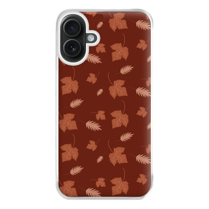 Autumn Leaf Patterns Phone Case for iPhone 16 Plus