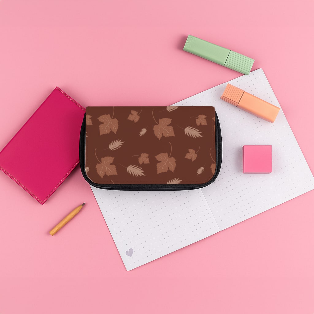 Autumn Leaf Patterns Pencil Case