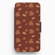 Autumn Leaf Patterns Flip / Wallet Phone Case 1