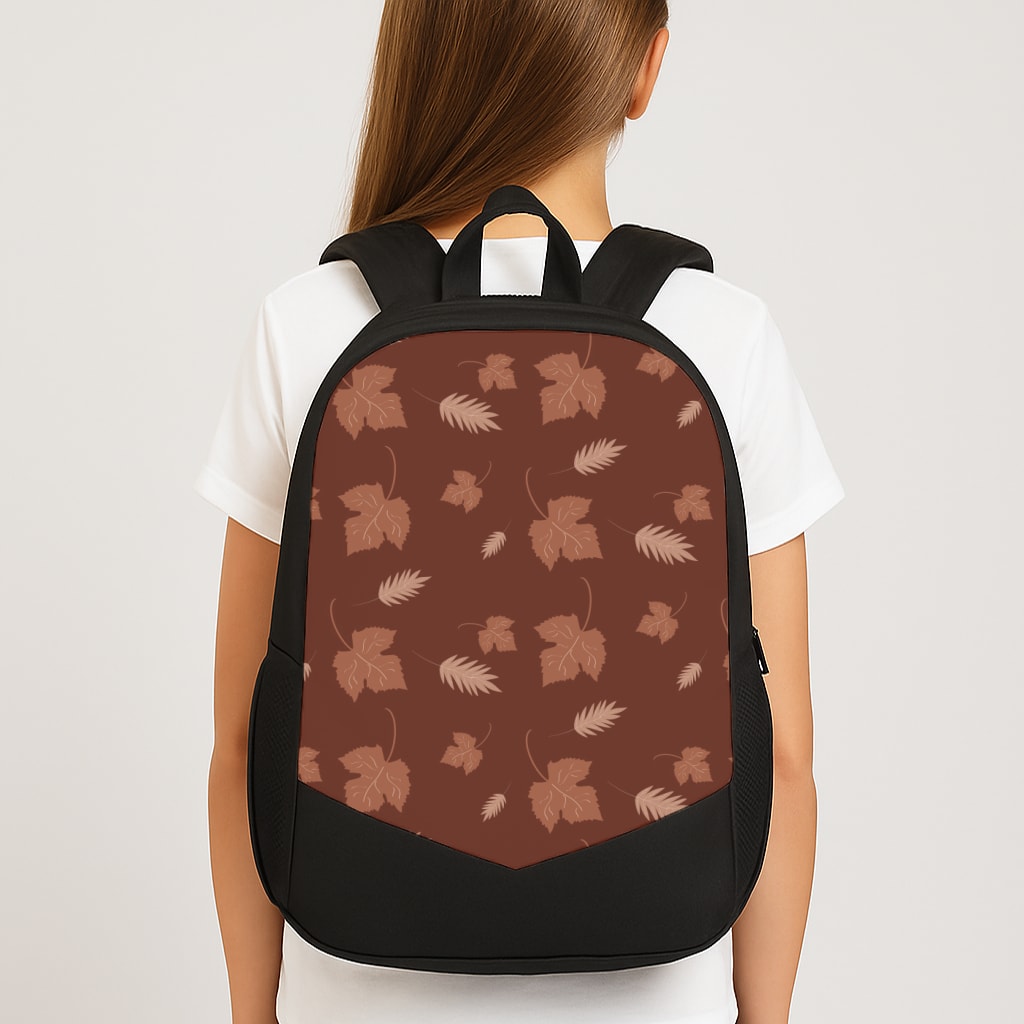 Autumn Leaf Patterns Large School Bag