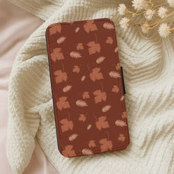 Autumn Leaf Patterns Wallet Phone Case