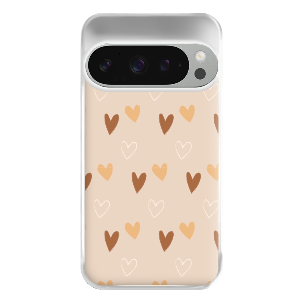 Cute Love Heart Pattern Phone Case for Google Pixel 9 Pro XL