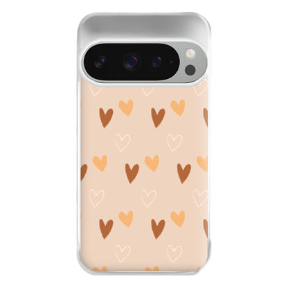 Cute Love Heart Pattern Phone Case for Google Pixel 9 Pro XL