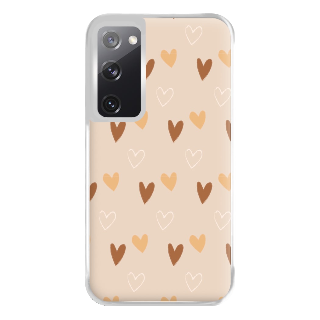 Cute Love Heart Pattern Phone Case for Galaxy S20FE