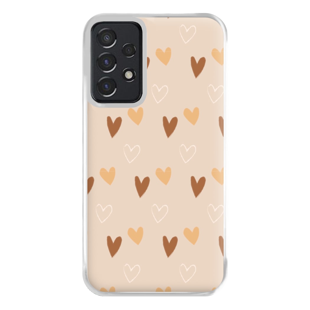 Cute Love Heart Pattern Phone Case for Galaxy A52 / A52s