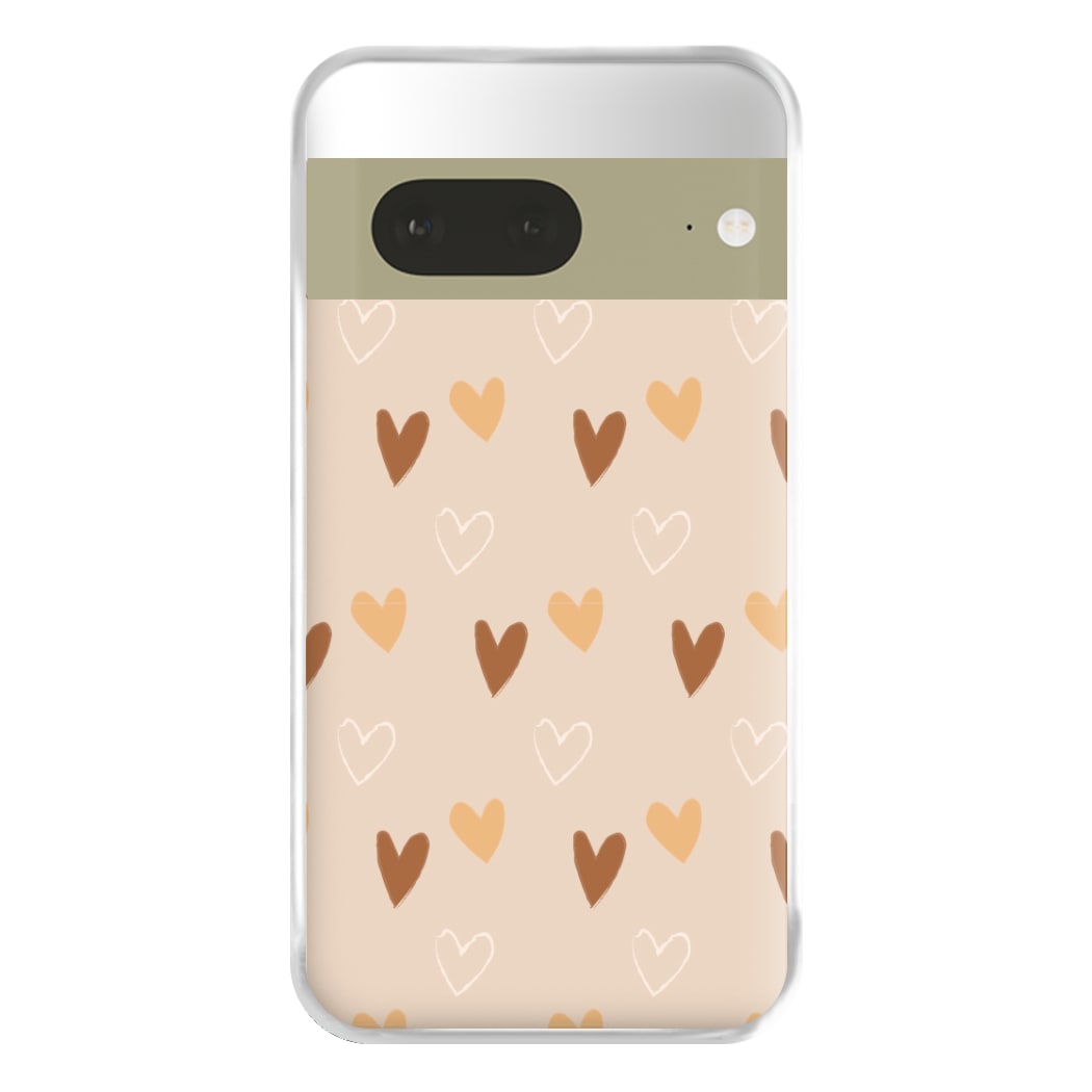 Cute Love Heart Pattern Phone Case for Google Pixel 7a