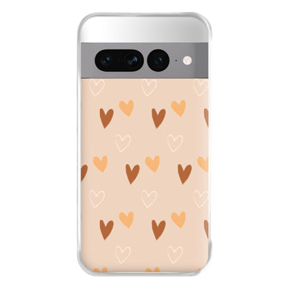 Cute Love Heart Pattern Phone Case for Google Pixel 7 Pro