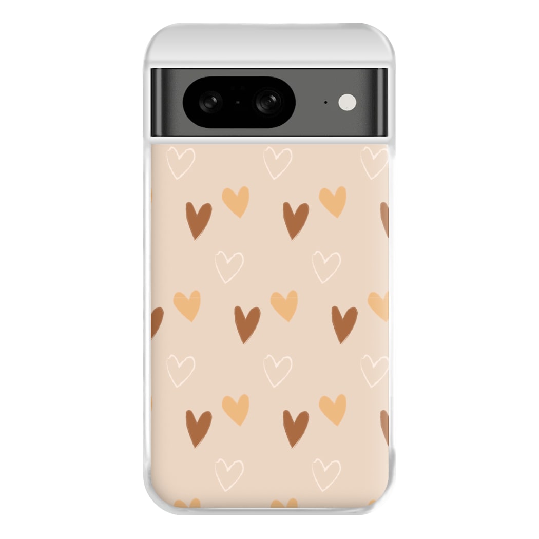 Cute Love Heart Pattern Phone Case for Google Pixel 8