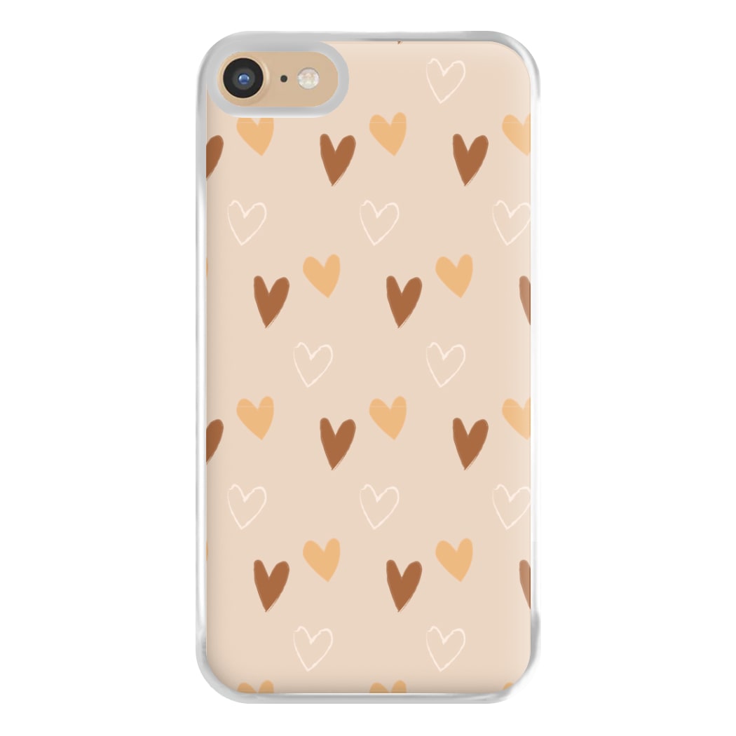 Cute Love Heart Pattern Phone Case for iPhone 6 / 7 / 8 / SE