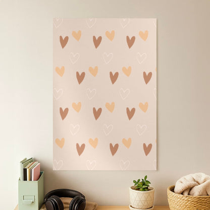 Cute Love Heart Pattern Poster