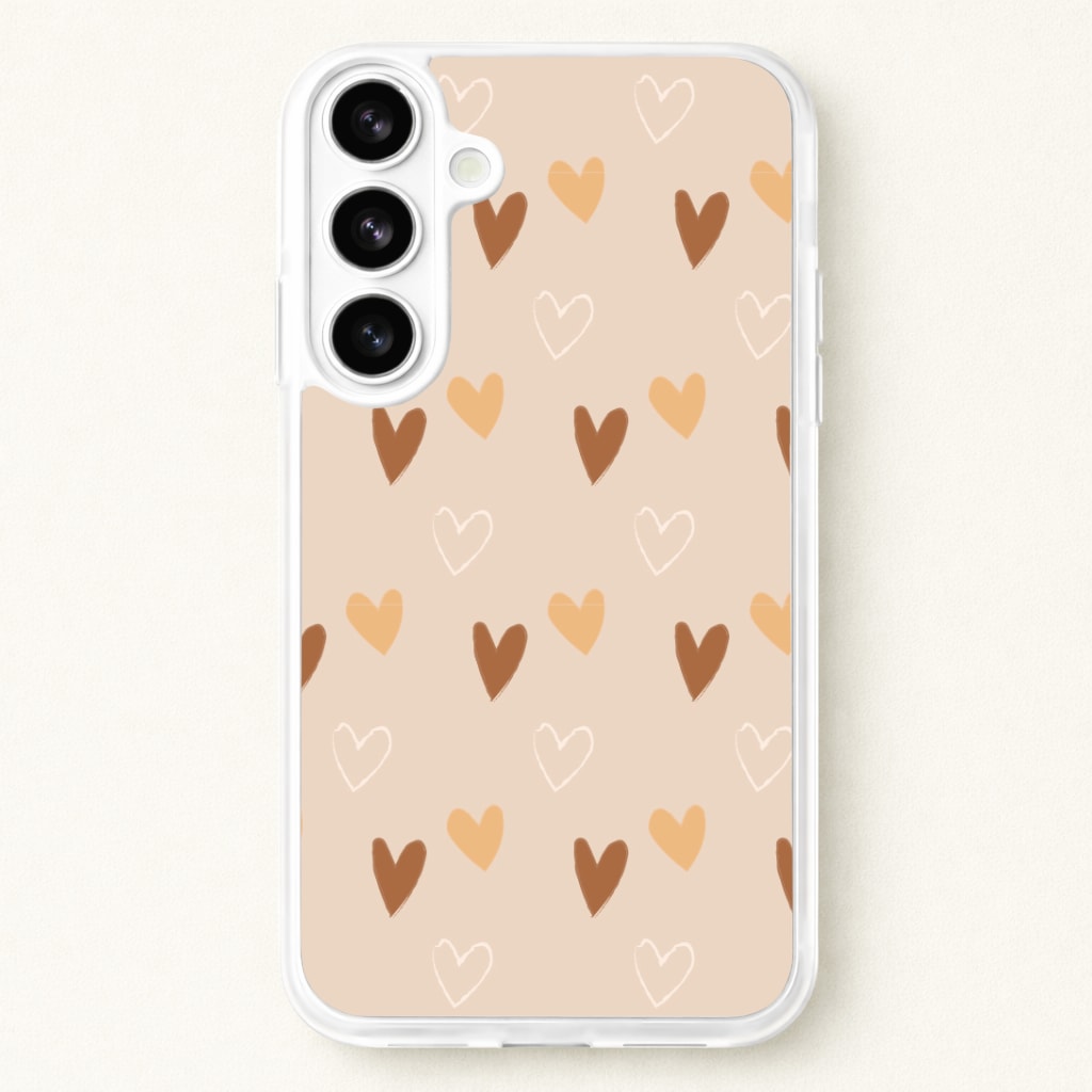 Cute Love Heart Pattern Phone Case for Galaxy S26 Plus