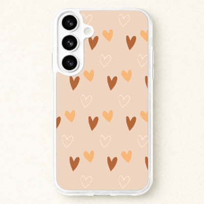 Cute Love Heart Pattern Phone Case for Galaxy S26 Plus