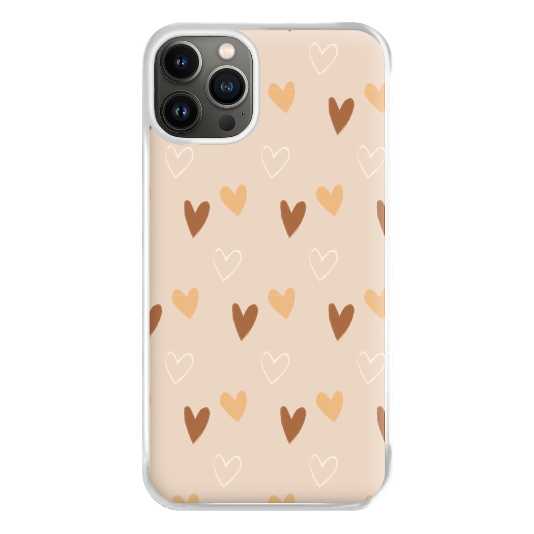 Cute Love Heart Pattern Phone Case for iPhone 13