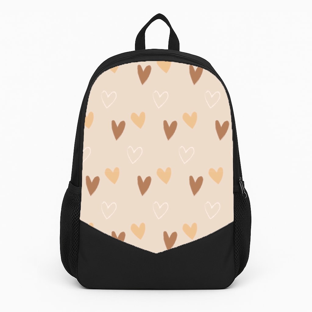Cute Love Heart Pattern Large Backpack