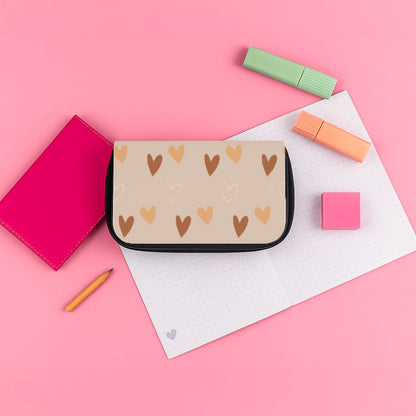 Cute Love Heart Pattern Pencil Case
