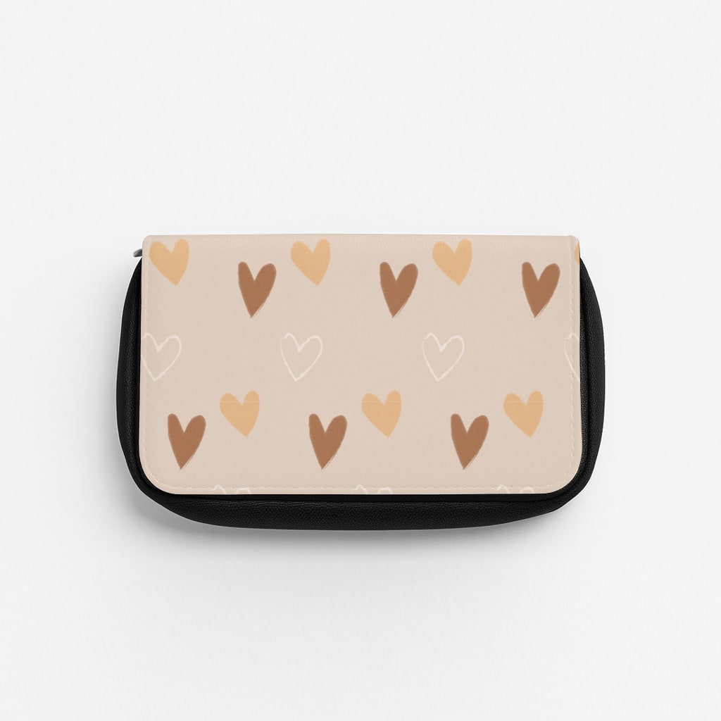 Cute Love Heart Pattern Pencil Case