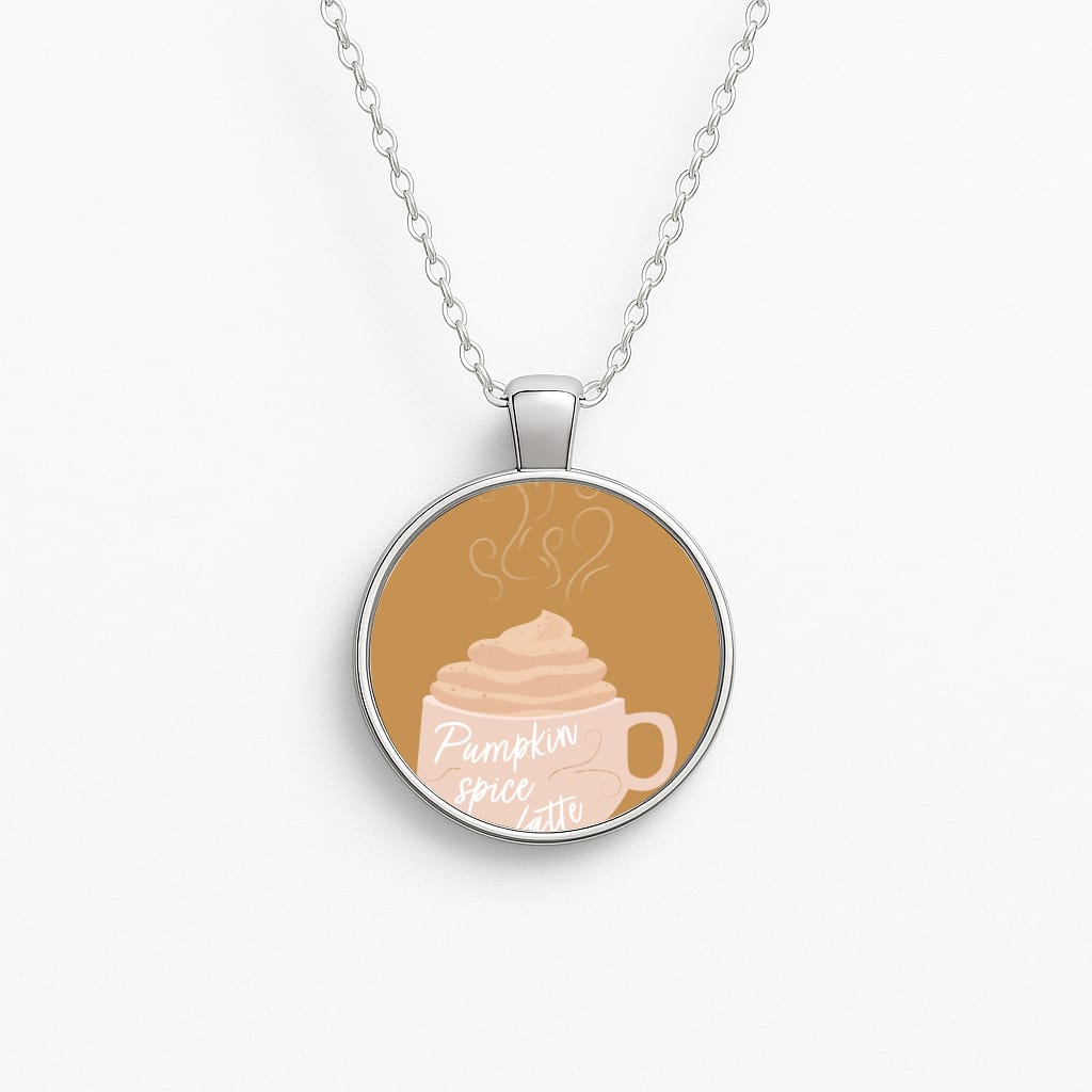 Pumpkin Spice Latte Circle Necklace