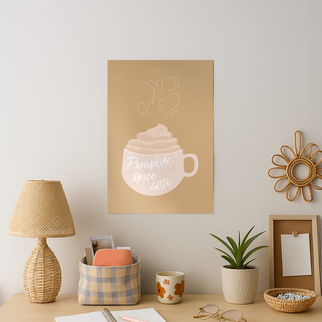 Pumpkin Spice Latte Art Print