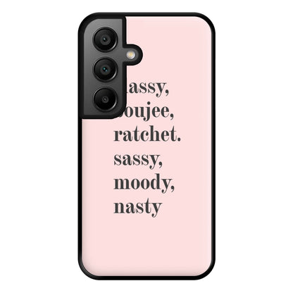 Classy Boujee Ratchet. Sassy Moddy Nasty - TikTok Phone Case for Google Pixel 8