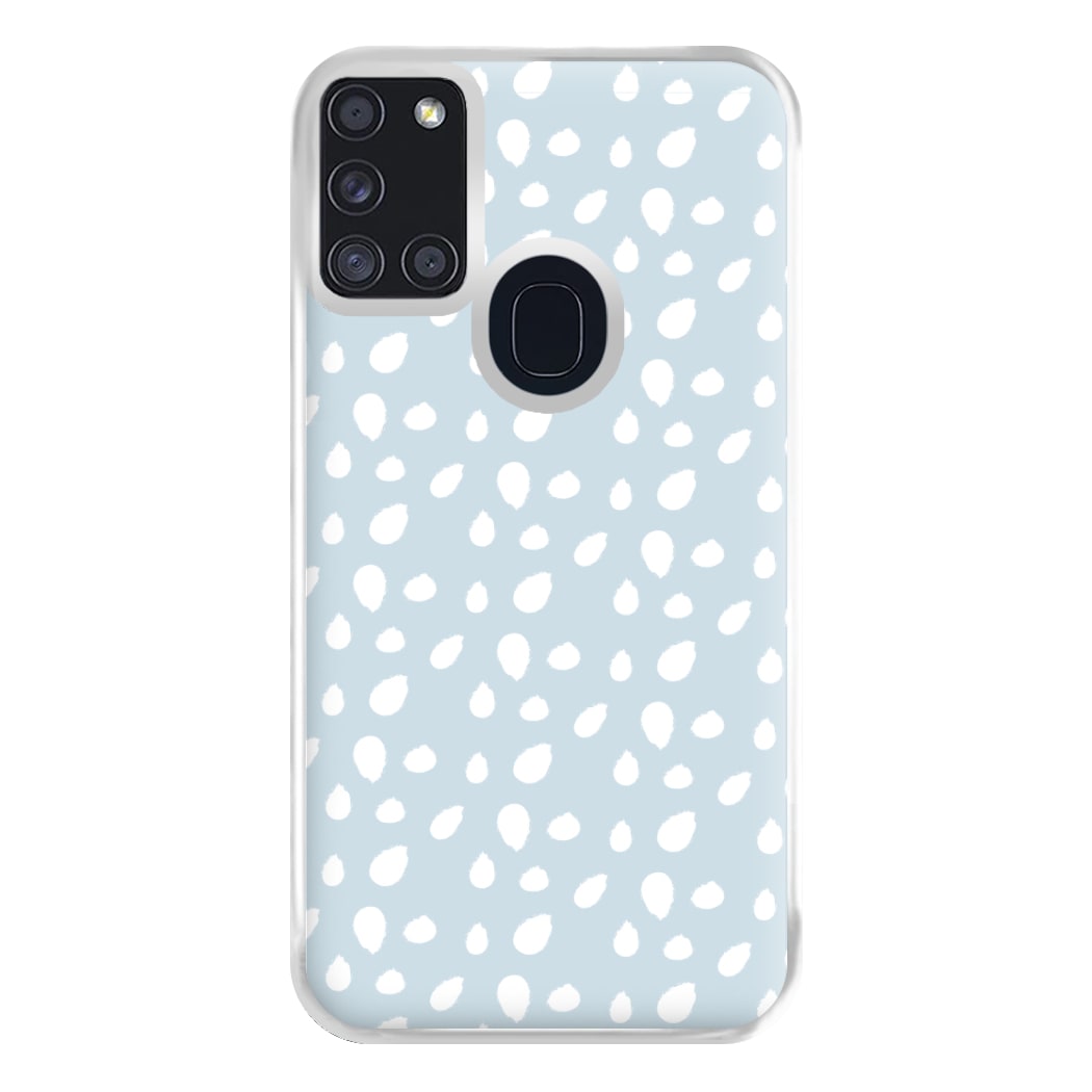 Pastel Blue Dots Phone Case for Galaxy A21s