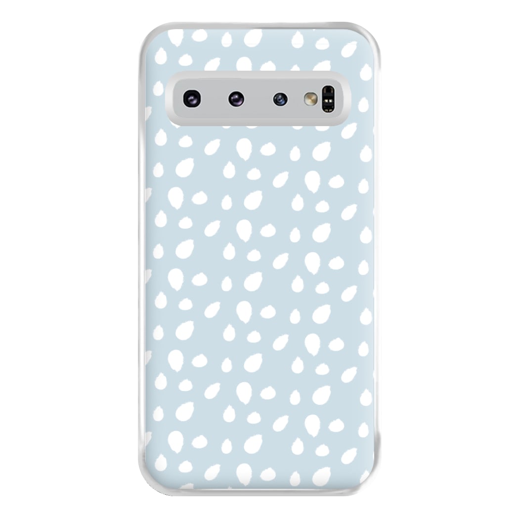 Pastel Blue Dots Phone Case for Galaxy S10 Plus