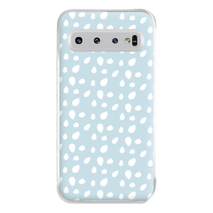 Pastel Blue Dots Phone Case for Galaxy S10 Plus