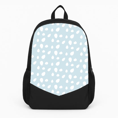 Pastel Blue Dots Large Backpack