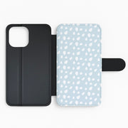 Pastel Blue Dots Flip / Wallet Phone Case 2