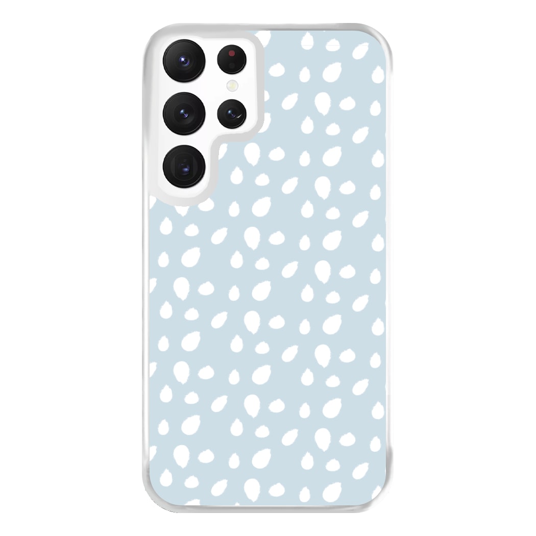 Pastel Blue Dots Phone Case for Galaxy S22 Ultra