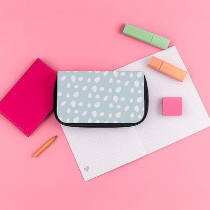 Pastel Blue Dots Pencil Case