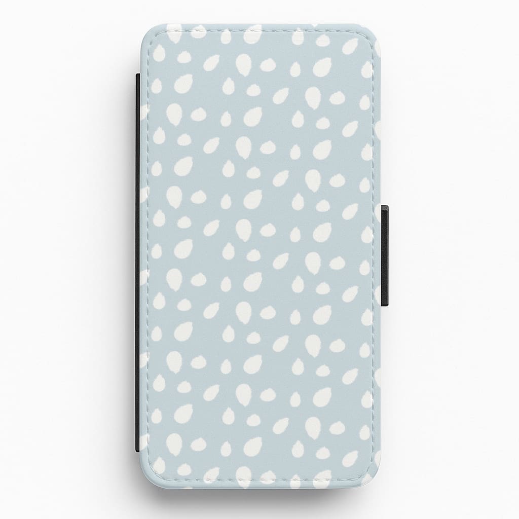 Pastel Blue Dots Flip / Wallet Phone Case