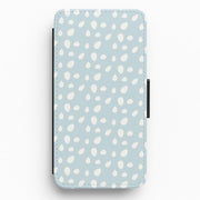 Pastel Blue Dots Flip / Wallet Phone Case 1