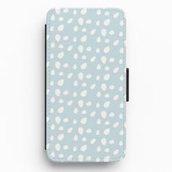 Pastel Blue Dots Flip / Wallet Phone Case