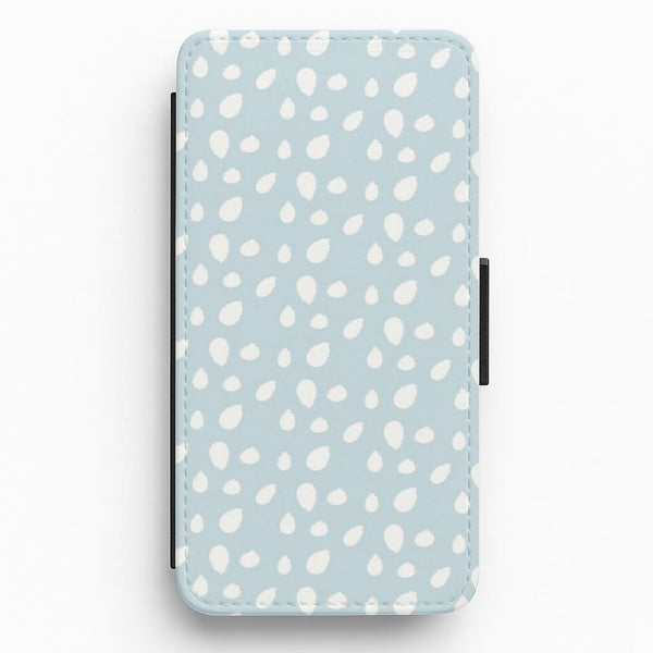 Pastel Blue Dots Flip / Wallet Phone Case