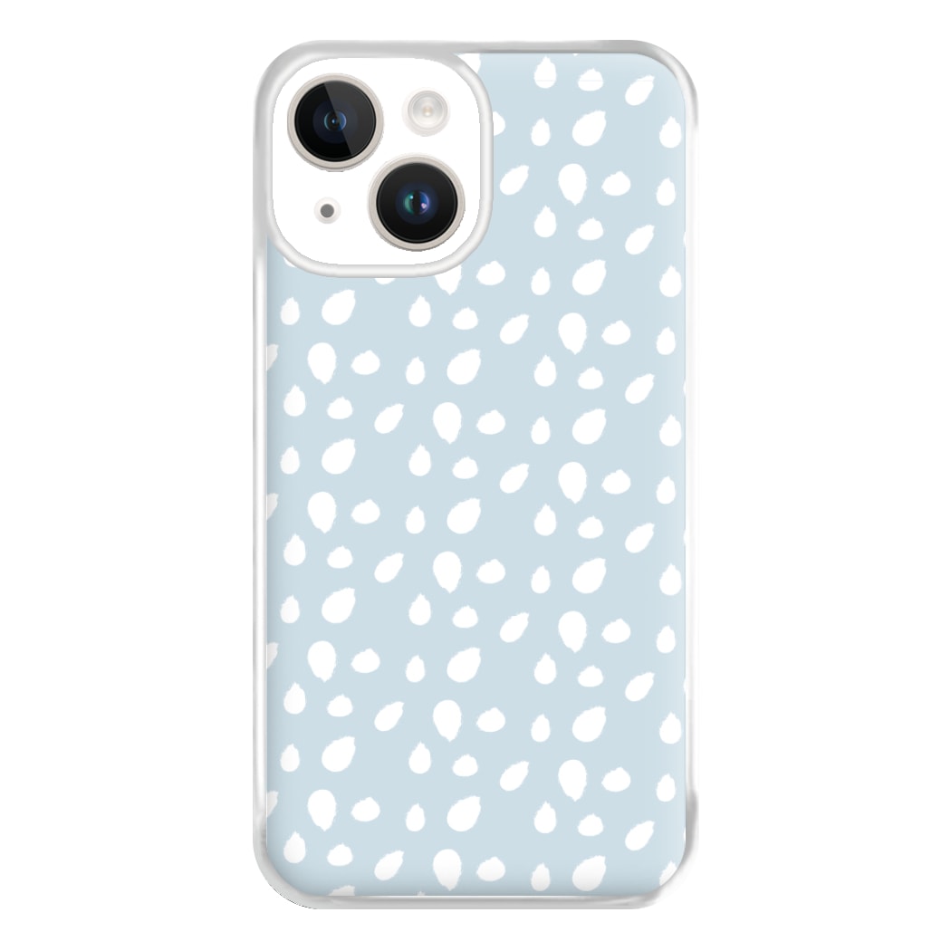 Pastel Blue Dots Phone Case for iPhone 14