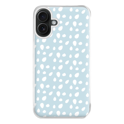 Pastel Blue Dots Phone Case for iPhone 16 Plus