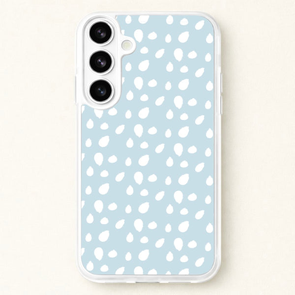 Pastel Blue Dots Phone Case for Galaxy S26 Plus