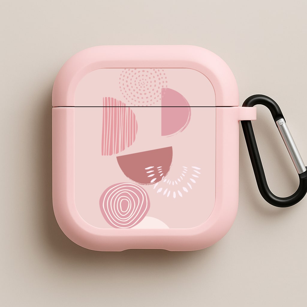 Abstract Geometric I Pink AirPods Case