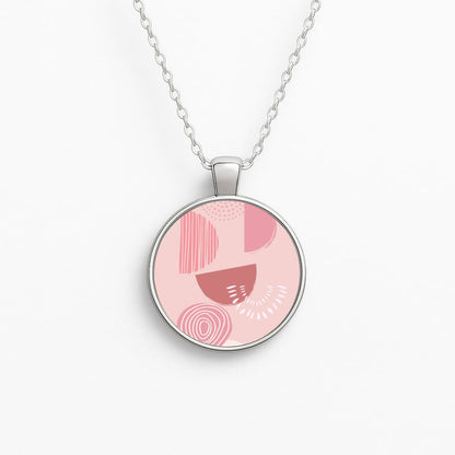 Abstract Geometric I Circle Necklace